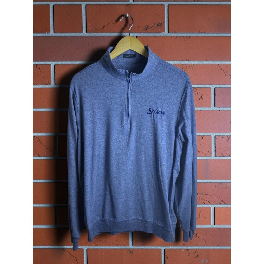 Srixon Turtleson Quarter Zip Performance Pullover Men's Large Blue Golf